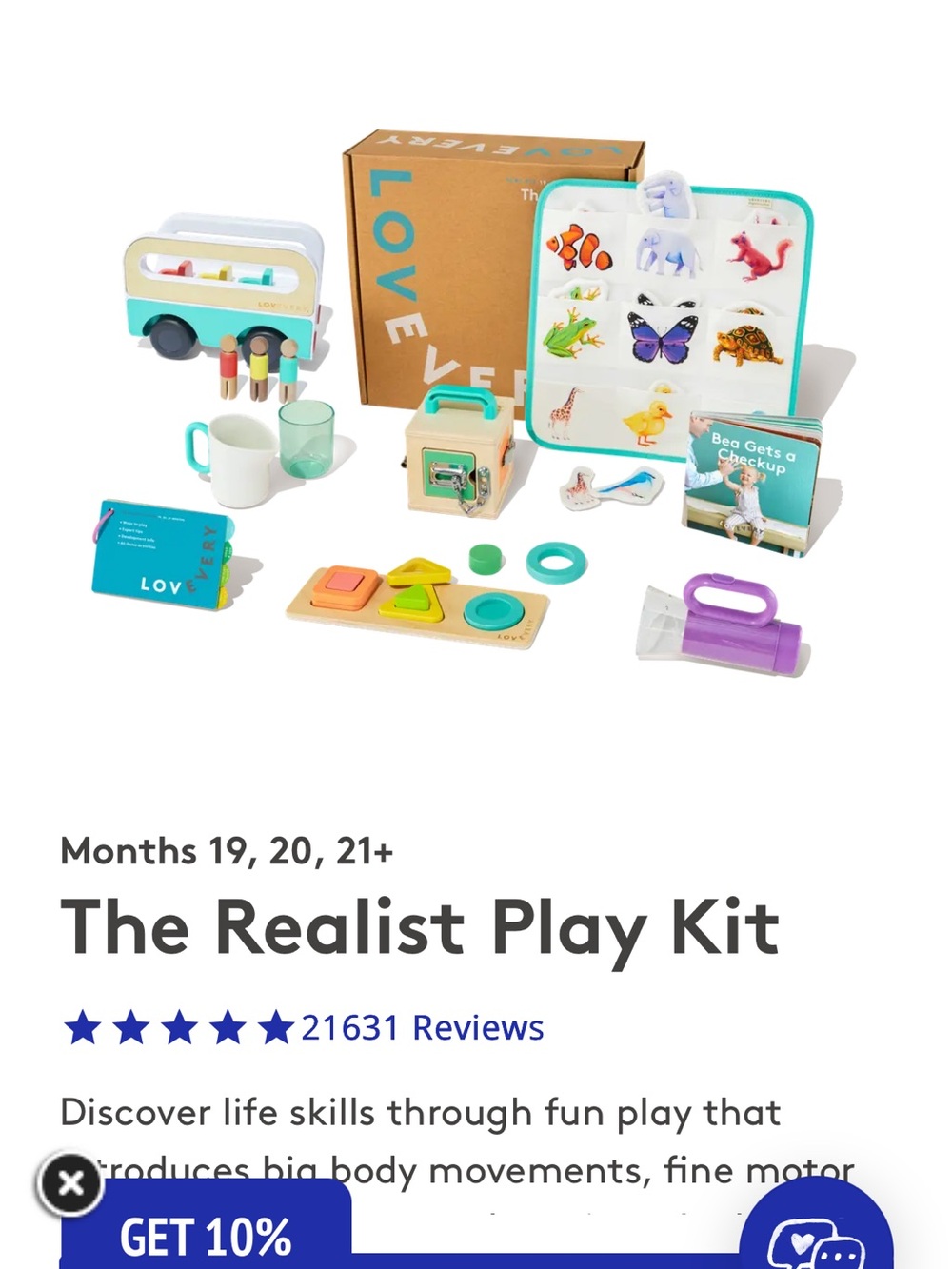 Lovevery geo shapes puzzle from the realist play kit - Picture 11 of 12